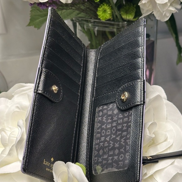 Kate Spade Stacy Bifold Paw Prints Wallet in RARE Lavender - Picture 5 of 12